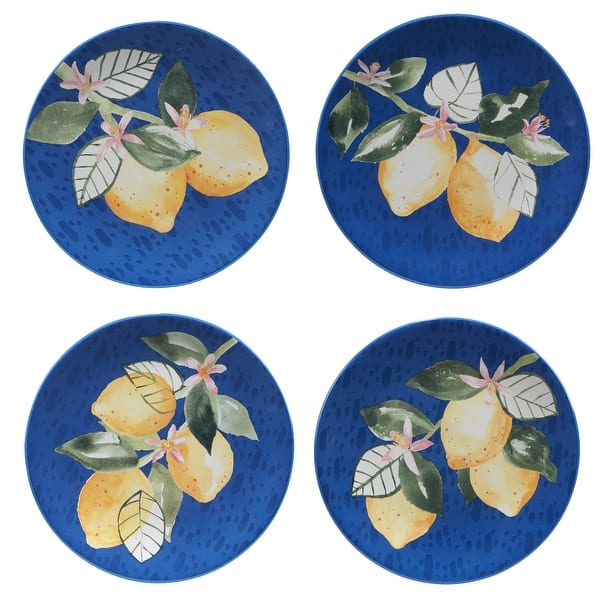 Certified International Lemonade 9" Salad/Dessert Plates, Set of 4